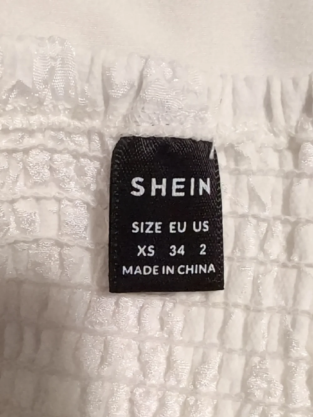 SHEIN White Smocked Fabric Tag Dress - Picture 2 of 3